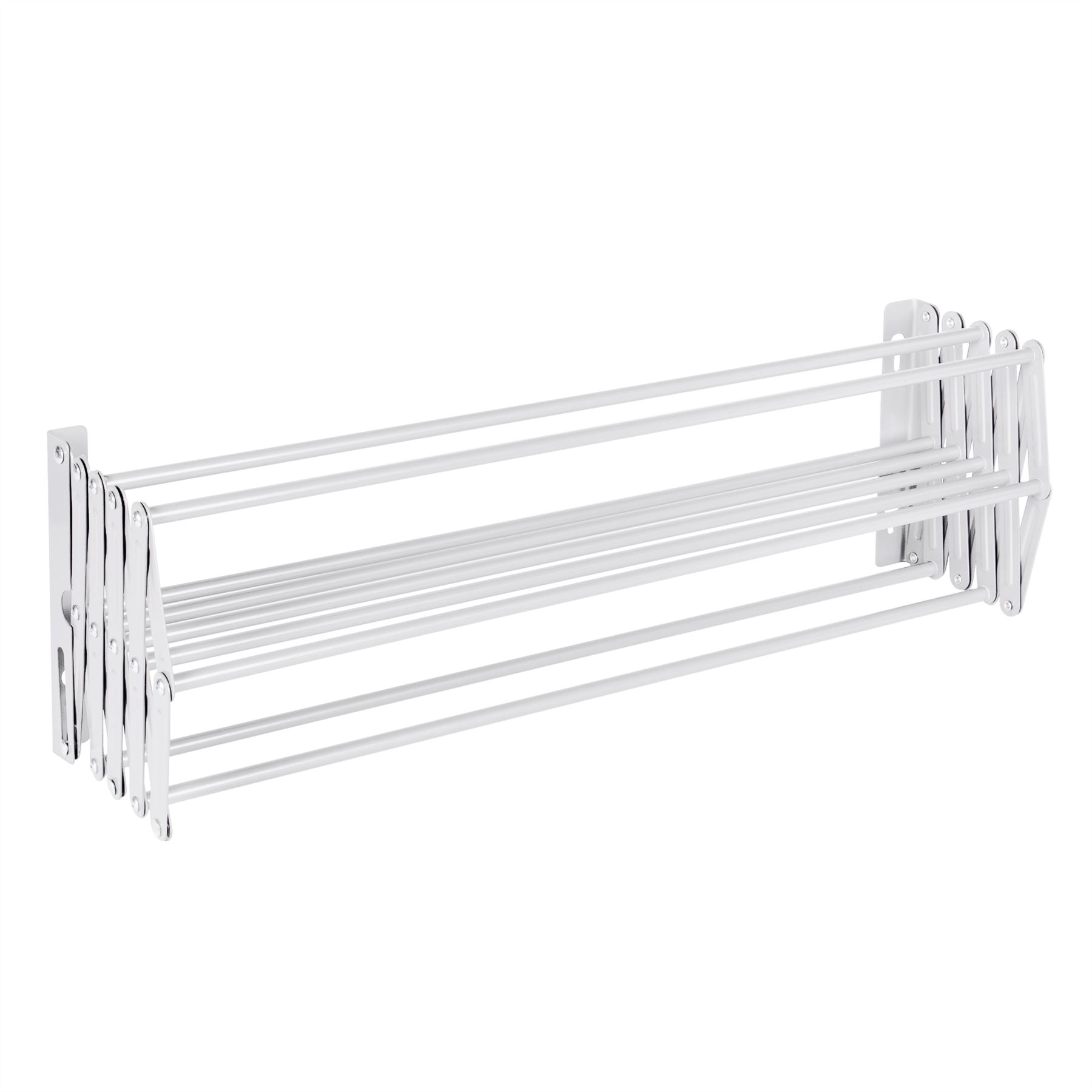 Wall Mounted Extendable Clothes Airer White | Pukkr	
