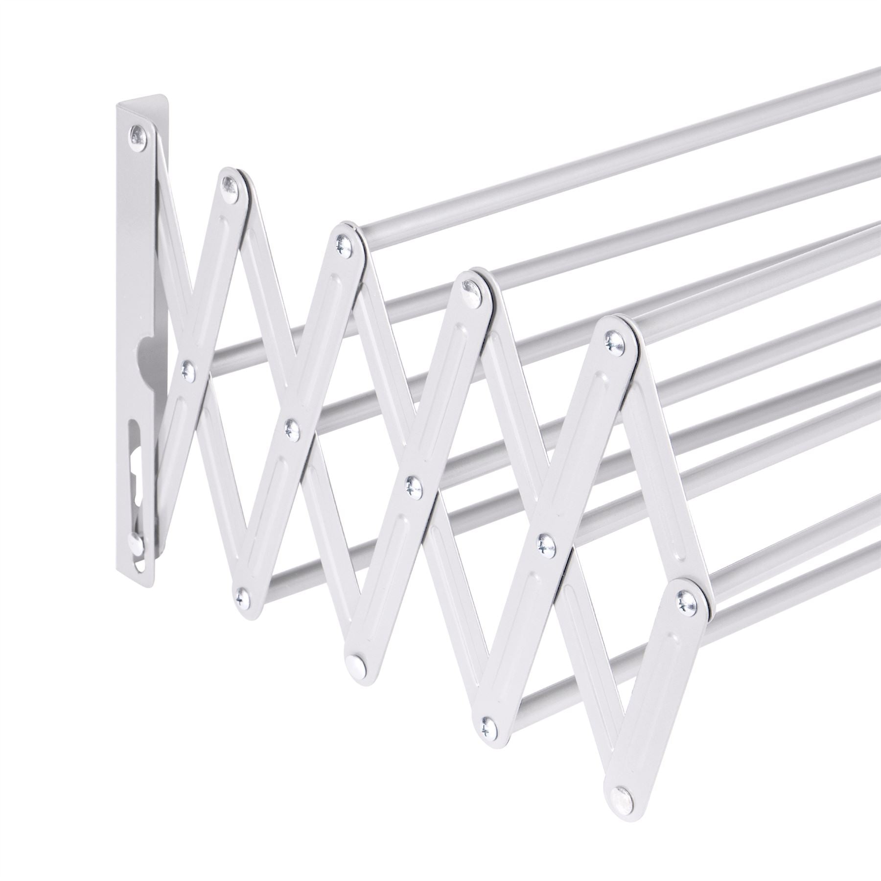 Wall Mounted Extendable Clothes Airer White | Pukkr	