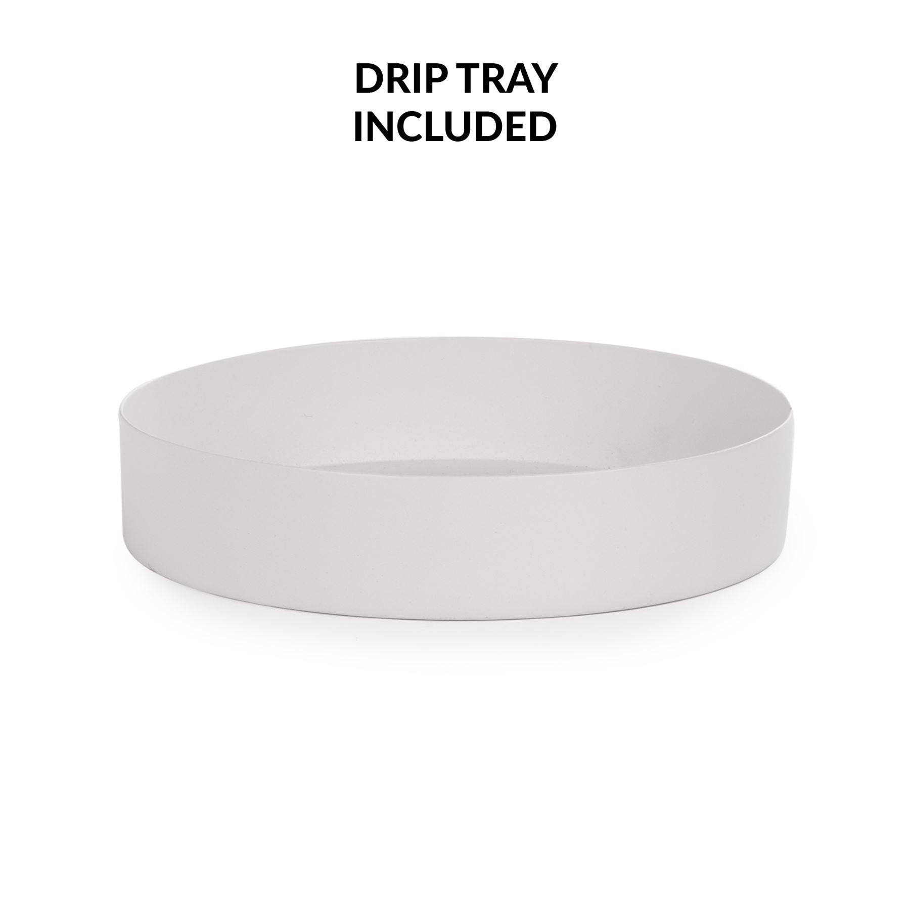 Round Metal Umbrella Stand in White | M&W	
