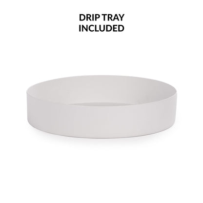 Round Metal Umbrella Stand in White | M&W	