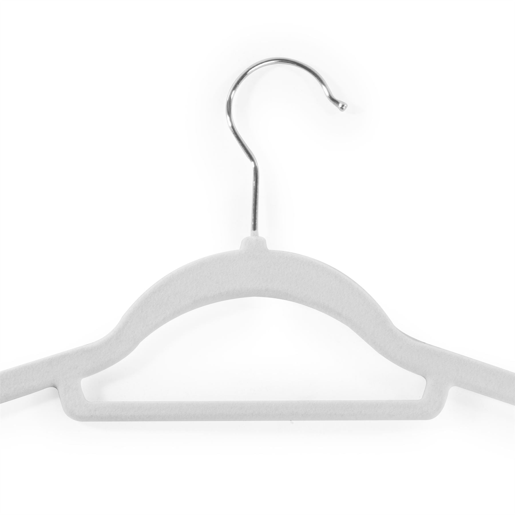 Velvet Coat Hangers White - Pack of 50 | M&W	