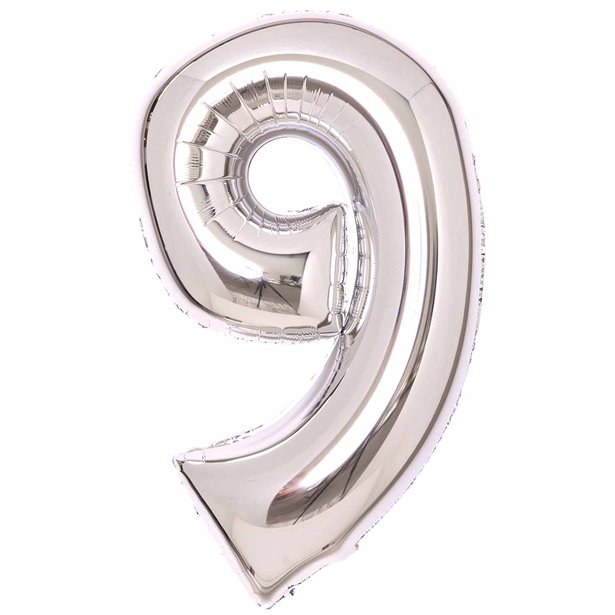 Silver Foil Number Balloons - 34"