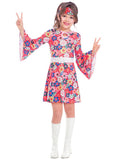 Miss 60s Hippie - Child and Teen Costume