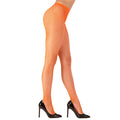 Neon Orange Fishnet Tights - Adult One Size