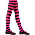 Black & Pink Striped Tights - Child