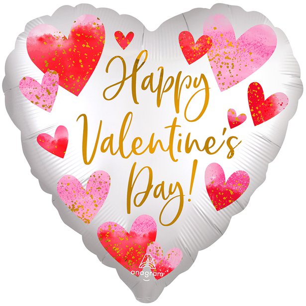 White Heart Valentine's Day Balloon - 18" Foil