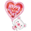 Floating Valentine's Bear Balloon - 31" Foil