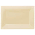 Ivory Plastic Serving Platters - 23cm x 33cm (3pk)