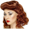 40s Auburn Pin Up Girl Wig
