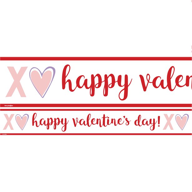 Happy Valentine's Day Paper Banners - 1m (3pk)