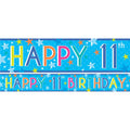 Boys 11th Birthday Paper Banners - 1m (3pk)