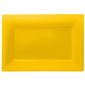 Yellow Plastic Serving Platters - 23cm x 32cm (3pk)