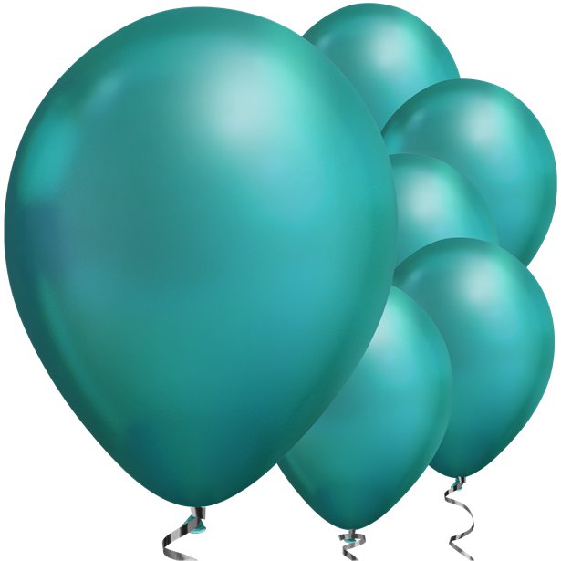 Green Chrome Balloons - 11" Latex (100pk)