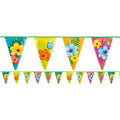 Summer Hibiscus Tropical Plastic Bunting - 6m