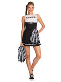 Black High School Cheerleader - Adult Costume
