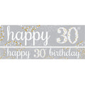 Happy 30th Birthday Celebration Paper Banners - 1m (3pk)