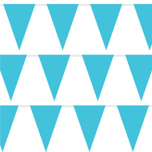 Caribbean Blue Plastic Bunting - 10m