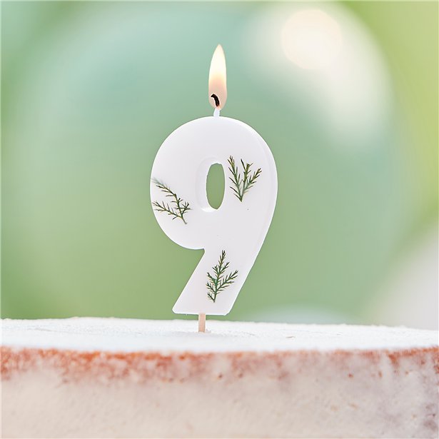 Number 9 Leaf Foliage Candle