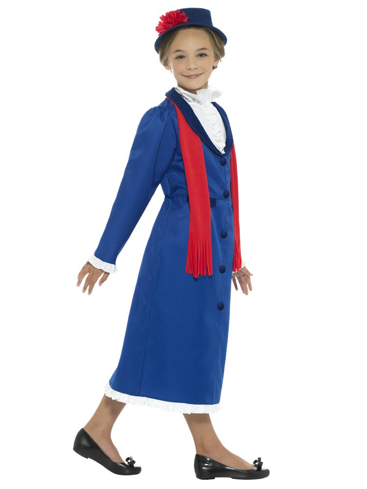 Victorian Nanny Blue Dress - Child and Teen Costume