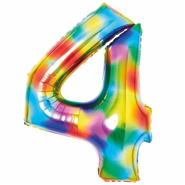 Rainbow Foil Number Balloon - 34"