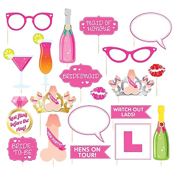 Hen Party Photo Props (20pk)