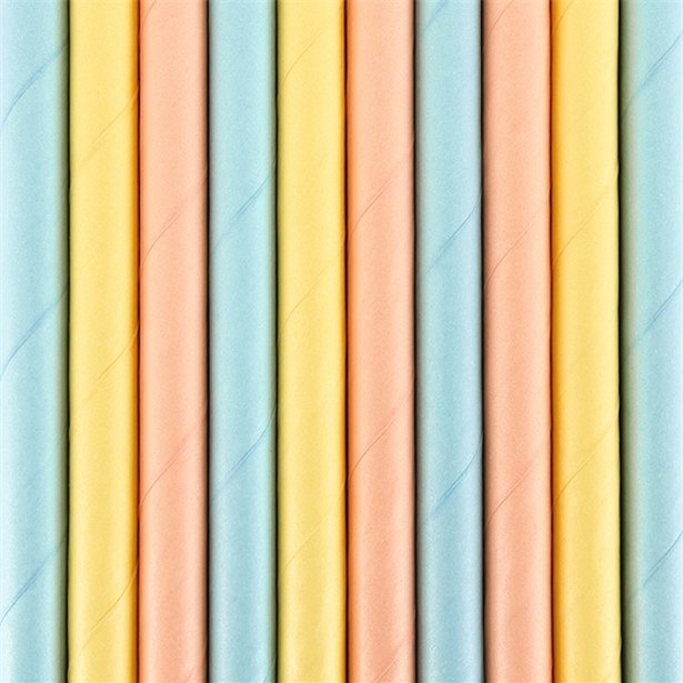 Pastel Mix Paper Straws (10pk) – Roov UK