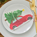 Festive Car Paper Napkins - 33cm (16pk)