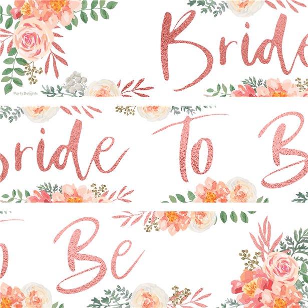 Floral Hen Party 'Bride To Be' Paper Banners - 1m (3pk)