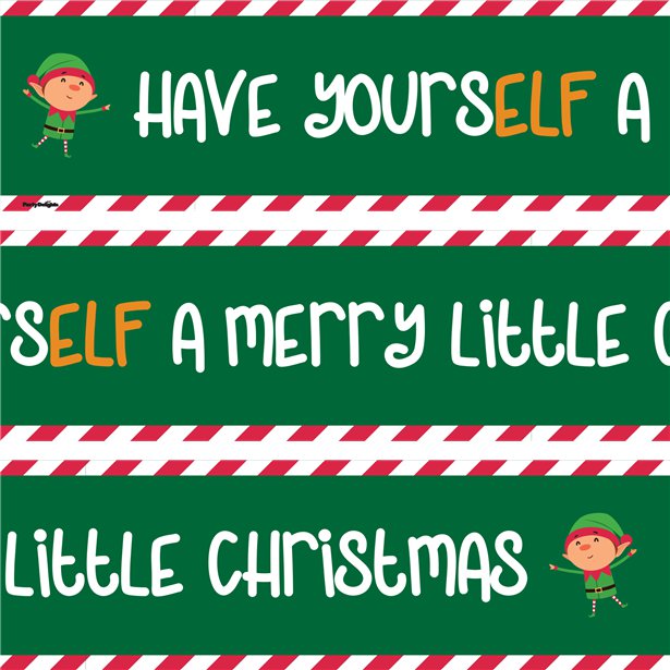 Have YoursELF A Merry Little Christmas Paper Banners - 1m (3pk)