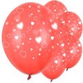Red Hearts Latex Balloons - 11" (6pk)