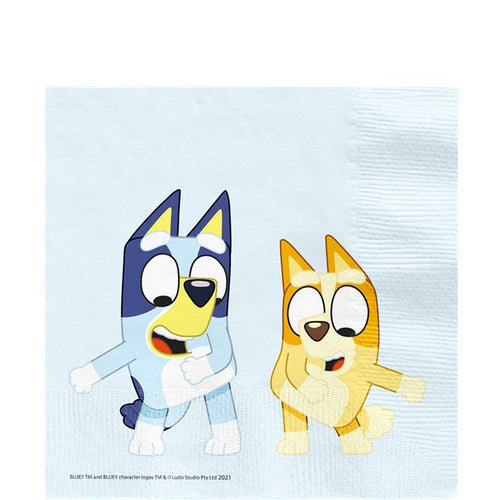 Bluey Party Paper Napkins - 33cm (16pk)