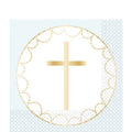 Blue Botanical Cross Napkins - 33cm (20pk)