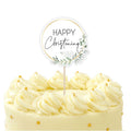 Botanical Celebration Christening  Card Cake Topper
