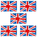 Union Jack Sugar Cake Toppers (5pk)