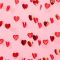 Valentines Red Heart Hanging Strings Decoration - 2.1m (6pk)