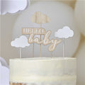 Hello Baby With Clouds Sugar Cake Toppers (7pk)