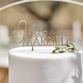 Secret Garden Just Married Wooden Cake Topper