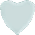 Satin Pastel Blue Heart Foil Balloon - 18"