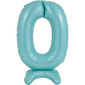 Pastel Blue Standing Number Balloons - 25" Air Fill