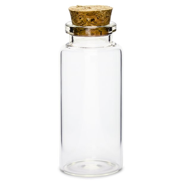 Glass Bottles with Cork Plug - 7.5cm (12pk)