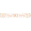 Sparkling Fizz 'Happy 90th Birthday' Banner - 2.7m