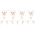 Sparkling Fizz 80th Foil Bunting - 3.9m
