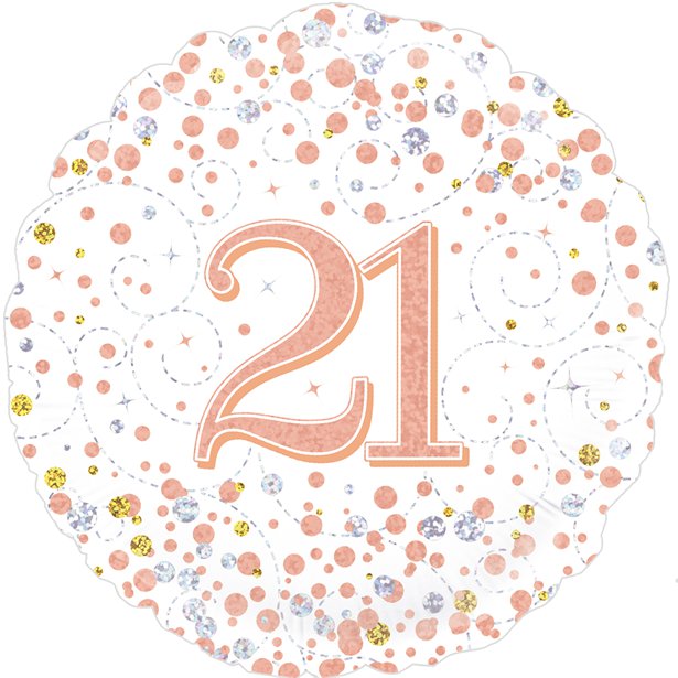 Sparkling Fizz 21st Foil Balloon - 18"