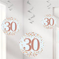 Sparking Fizz 30th Hanging Swirls (6pk)