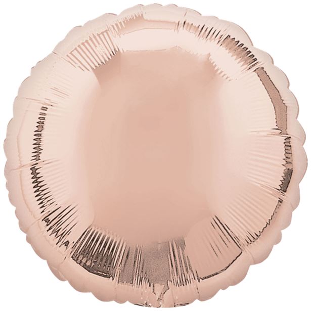 Rose Gold 18" Circle Foil Balloon - unpackaged