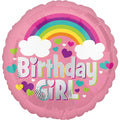 Birthday Girl Rainbow Balloon - 18" Foil