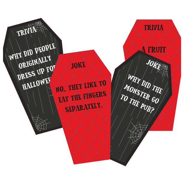 Adult Halloween Joke & Trivia Cards