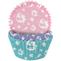 Mermaid Patterned Cupcake Cases - 5cm (75pk)