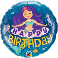 Happy Birthday' Mermaid Balloon - 18" Foil