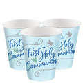 Blue First Communion Paper Cups - 250ml (8pk)